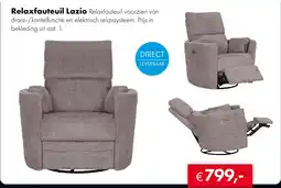 Woonsquare Relaxfauteuil Lazio aanbieding
