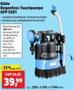 Thomas Philipps Güde Regenfass Tauchpumpe GFP 5201 aanbieding