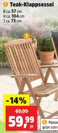 Thomas Philipps Teak Klappsessel aanbieding