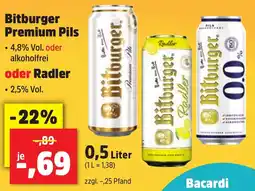 Thomas Philipps Bitburger Premium Pils oder Radler aanbieding