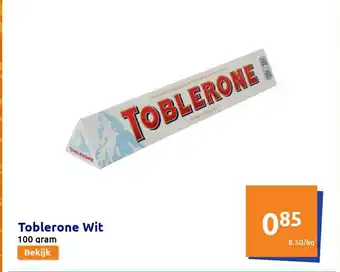 Action Toblerone wit 100g aanbieding