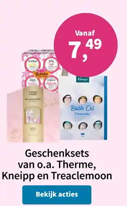 Plein.nl Geschenksets van o.a. Therme, Kneipp en Treaclemoon aanbieding