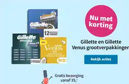 Plein.nl Gillette en Gillette Venus grootverpakkingen aanbieding