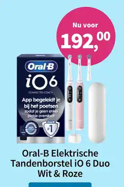 Plein.nl Oral-B Elektrische Tandenborstel iO 6 Duo Wit & Roze aanbieding