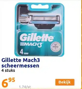 Action Gillette mach3 scheermessen aanbieding