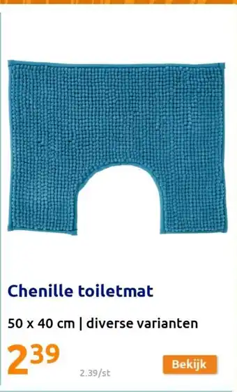 Action Chenille toiletmat 50 x 40cm aanbieding