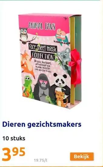 Action Dieren gezichtsmakers aanbieding