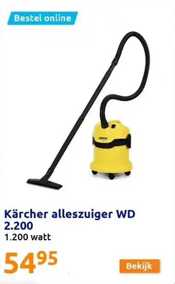 Action Karcher alleszuiger WD 2.200 aanbieding