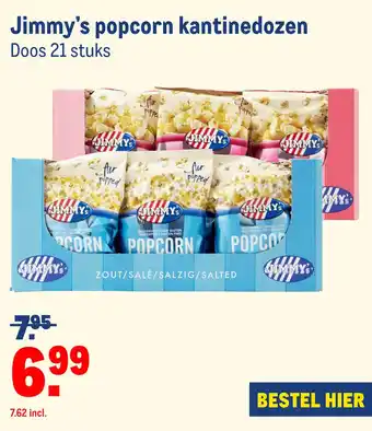 Makro Jimmy's popcorn kantinedozen aanbieding