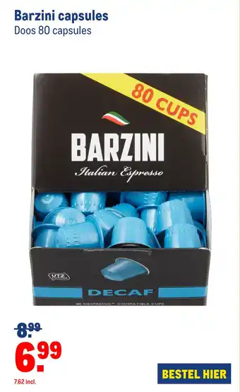 Makro Barzini capsules aanbieding