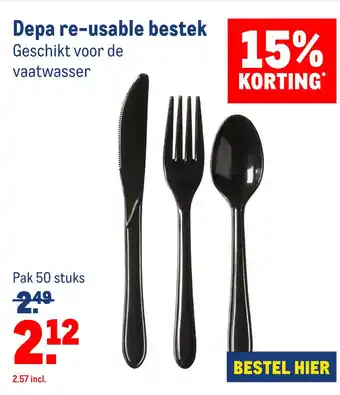 Makro Depa re-usable bestek aanbieding