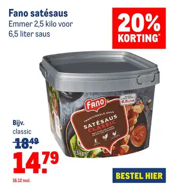 Makro Fano satésaus aanbieding