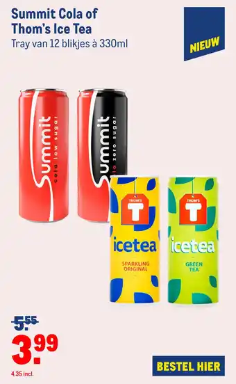 Makro Summit Cola of Thom's Ice Tea aanbieding