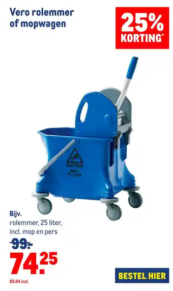 Makro Vero rolemmer of mopwagen aanbieding