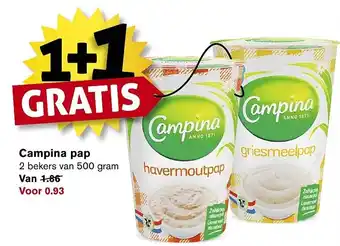 Hoogvliet Campina pap aanbieding