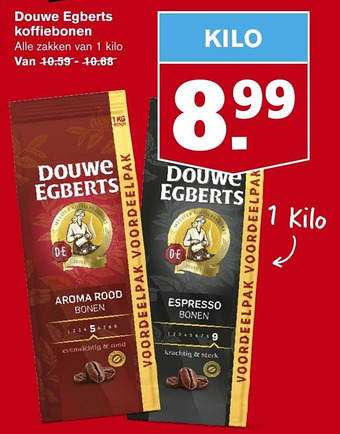 Hoogvliet Douwe Egberts koffiebonen aanbieding