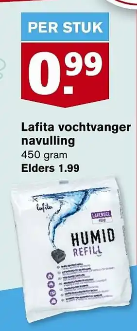 Hoogvliet Lafita vochtvanger navulling aanbieding