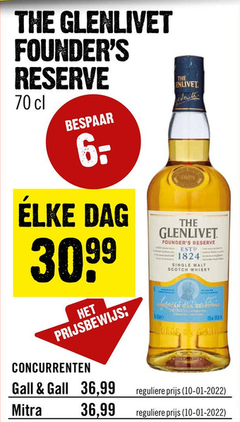 Dirck 3 The Glenlivet Founder's Reserve aanbieding