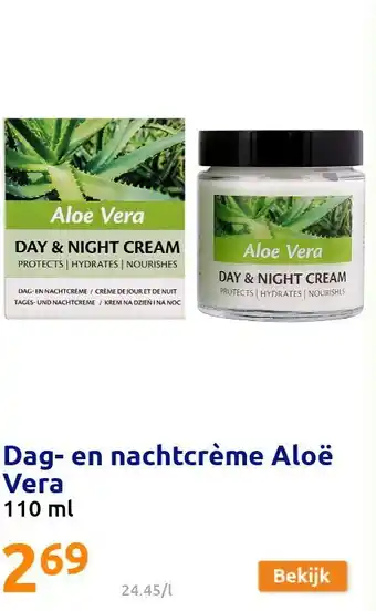 Action Dag- en nachtcrème Aloë Vera aanbieding