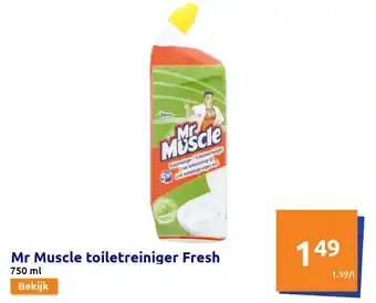 Action Mr Muscle toiletreiniger Fresh aanbieding