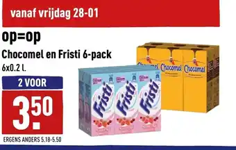 ALDI Chocomel en fristi 6-pack aanbieding