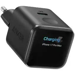 MediaMarkt Anker Nano Oplader 45w Met Smart Display Zwart Wandlader aanbieding