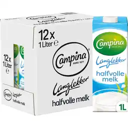 Albert Heijn Campina Langlekker halfvolle melk 12-pack aanbieding