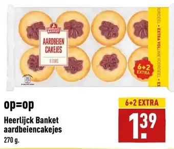 ALDI Heerlijck banket aardbeiencakejes 270g aanbieding