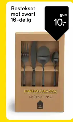 Leen Bakker Bekijk Bestekset mat zwart 16-delig[link] aanbieding