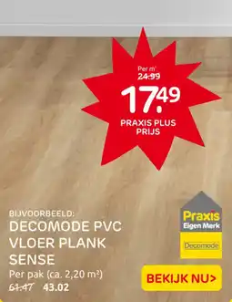 Praxis Decomode pvc vloer plank sense aanbieding
