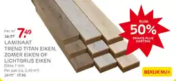 Praxis Laminaat Trend Titan Eiken, Zomer Eiken of Lichtgrijs Eiken aanbieding