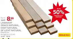 Praxis Laminaat Grace Natural, Cosy Natural of Licht Natural aanbieding