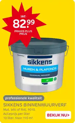 Praxis Sikkens Binnenmuurverf aanbieding