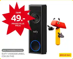 Praxis Eufy Videodeurbel C30 2K FHD aanbieding