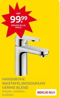 Praxis Hansgrohe wastafelmengkraan vernis blend aanbieding