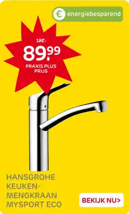 Praxis Hansgrohe Keukenmengkraan Mysport Eco aanbieding