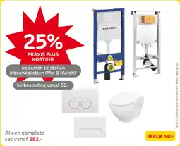 Praxis Op Samen te Stellen Inbouwtoiletten aanbieding