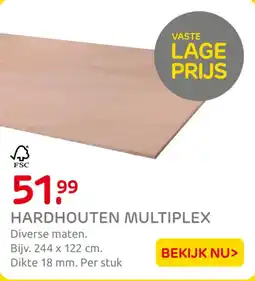 Praxis Hardhouten Multiplex aanbieding