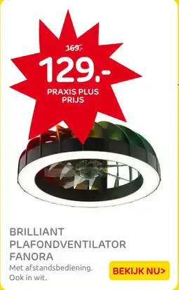 Praxis Brilliant Plafondventilator Fanora aanbieding