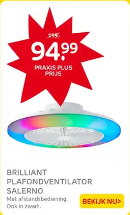 Praxis Brilliant Plafondventilator Salerno aanbieding
