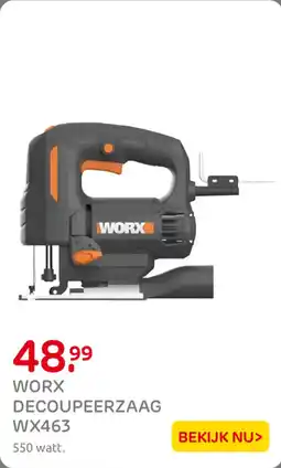 Praxis Worx decoupeerzaag WX463 aanbieding