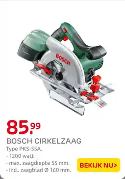 Praxis Bosch Cirkelzaag aanbieding