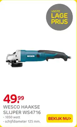 Praxis Wesco Haakse Slijper WS4716 aanbieding
