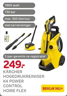 Praxis Kärcher Hogedrukreiniger K4 Power Control Home Flex aanbieding