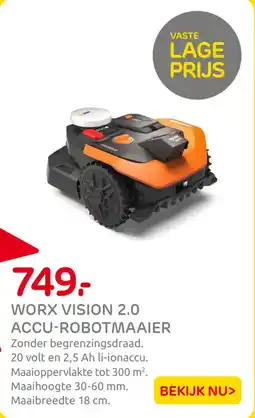 Praxis Worx Vision 2.0 Accu-Robotmaaier aanbieding