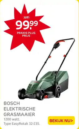 Praxis Bosch elektrische grasmaaier aanbieding