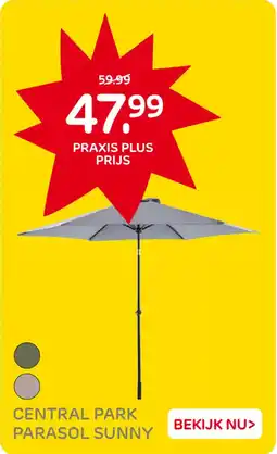 Praxis Central Park Parasol Sunny aanbieding