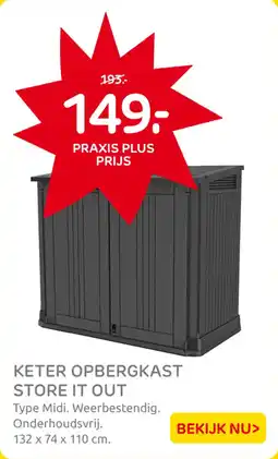 Praxis Keter Opbergkast Store It Out aanbieding