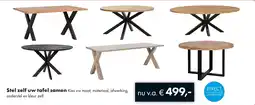 Woonsquare Stel Zelf uw Tafel Samen aanbieding