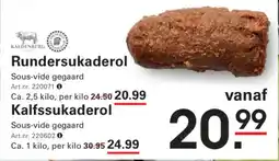 Sligro Rundersukaderol en Kalfssukaderol aanbieding